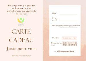Carte cadeau abonnement 3 séances de 45 min